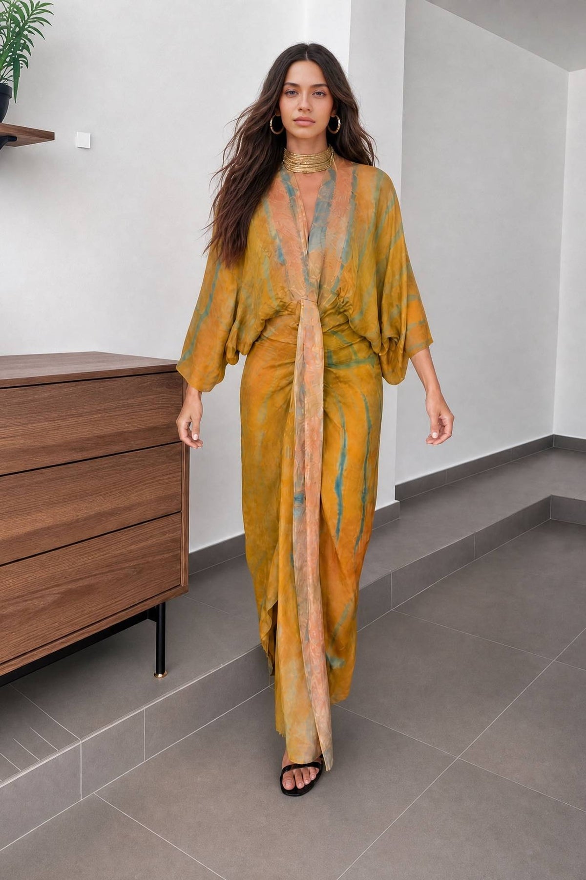 Vitoria | Batwing-sleeves kimono dress