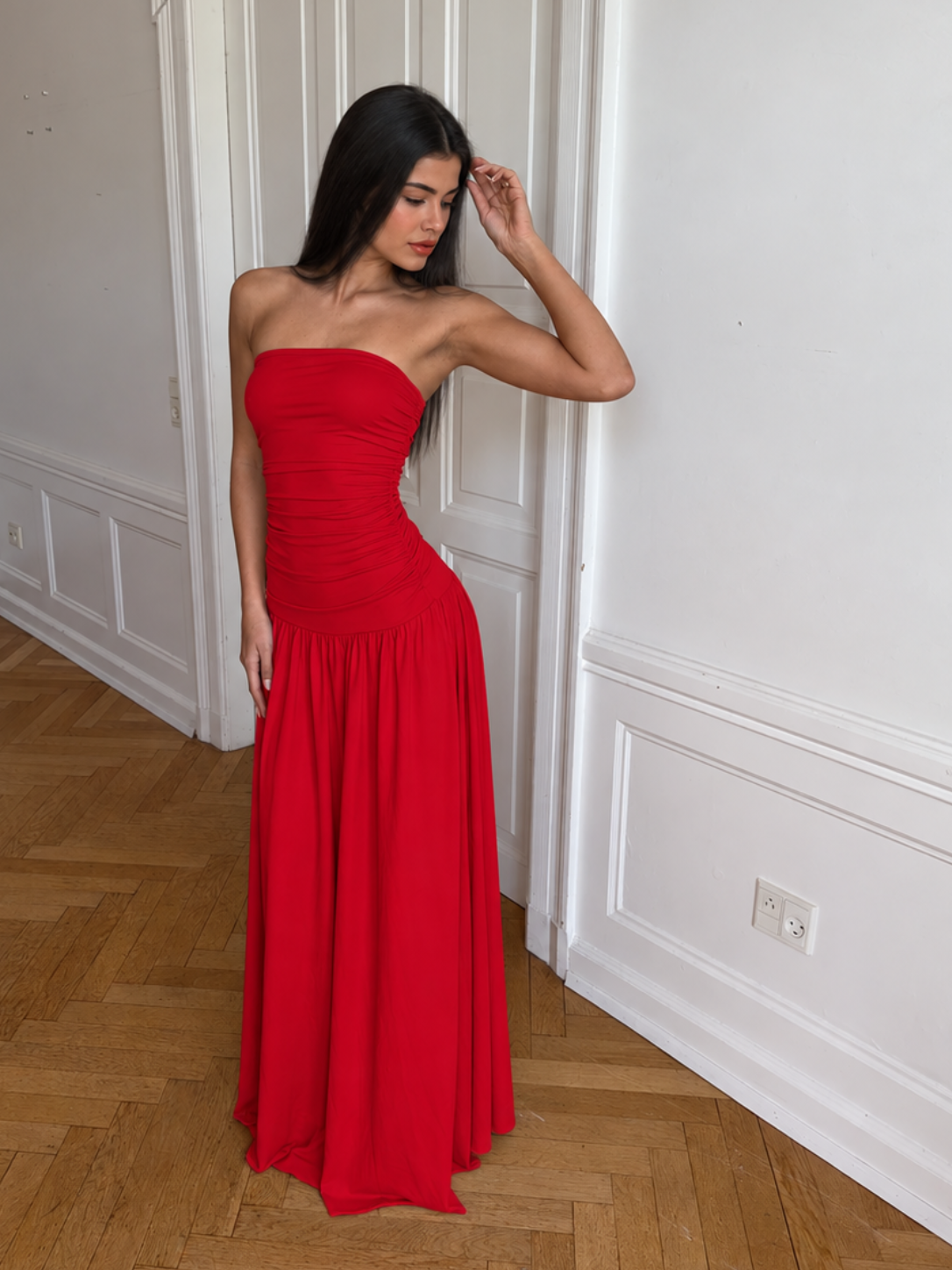 Selvara | Bandeau maxi dress