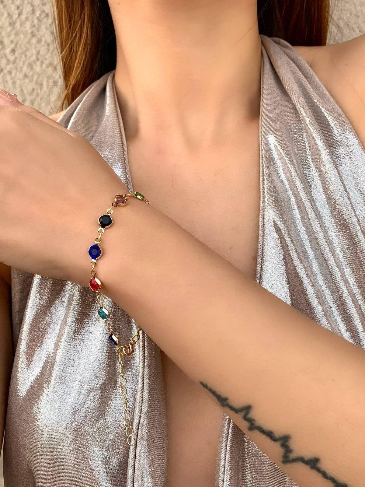Asis | Bohemian Chakra Color Chain Bracelet