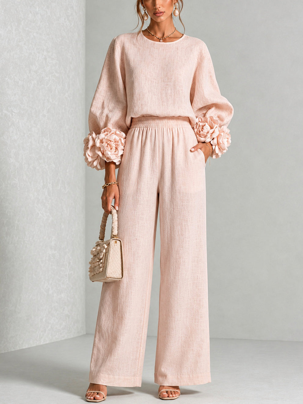 Rosaline | Floral Cuff Two-Piece Set