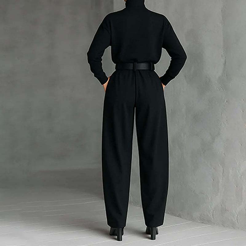 Zayla | Modern Belted Turtleneck Set